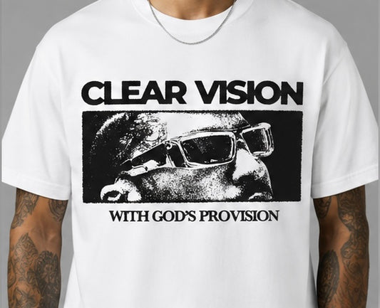Clear Vision Graphic Oversized T-Shirt for Men