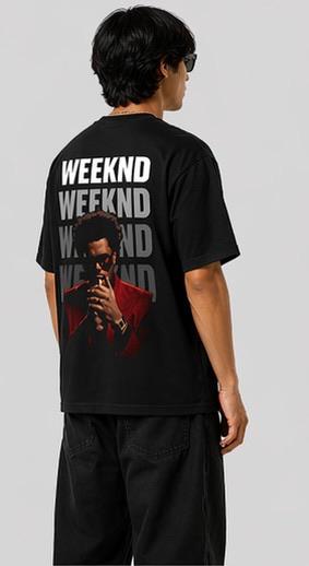 The Weeknd Oversized Back Print T-Shirt for Men